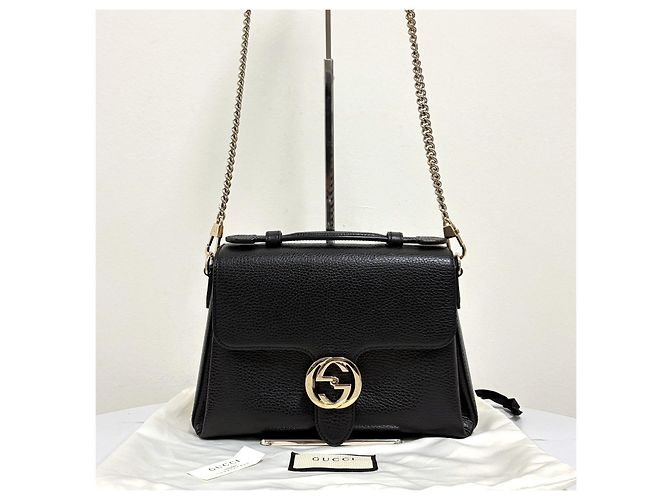 Gucci Interlocking Top Handle Tote Bag Schultertasche Schwarz - Ansicht 3