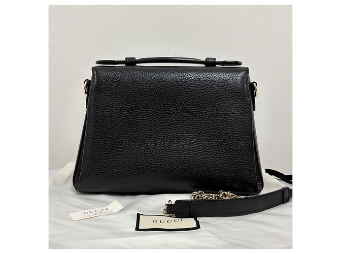 Gucci Interlocking Top Handle Tote Bag Schultertasche Schwarz - Ansicht 7