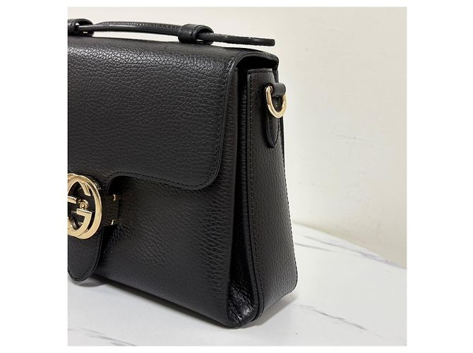Gucci Interlocking Top Handle Tote Bag Schultertasche Schwarz - Ansicht 9