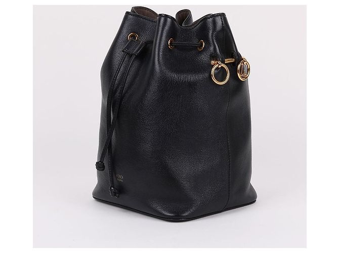 Fendi Borsa a secchiello Montrejo Small Nera - vista 3