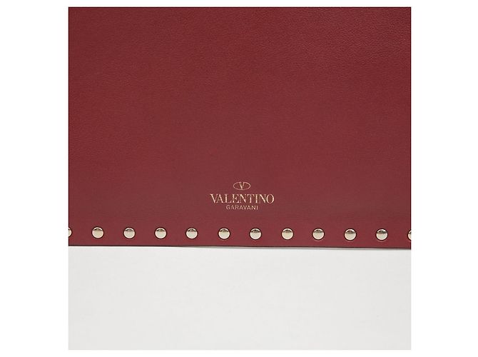 Clutch Rockstud Valentino Marrone Pelle - vista 4