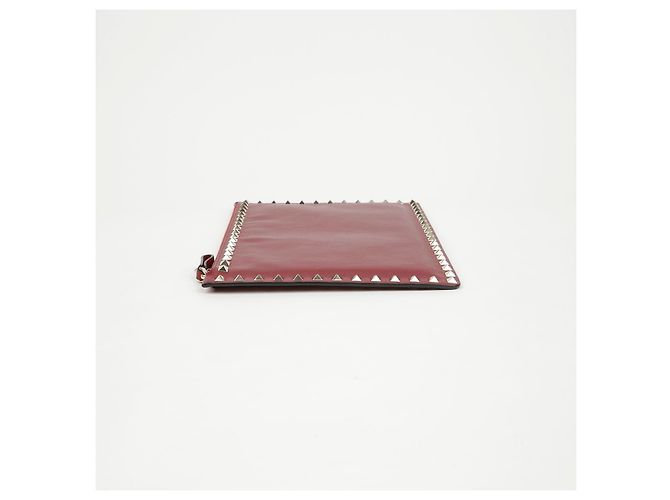 Clutch Rockstud Valentino Marrone Pelle - vista 5