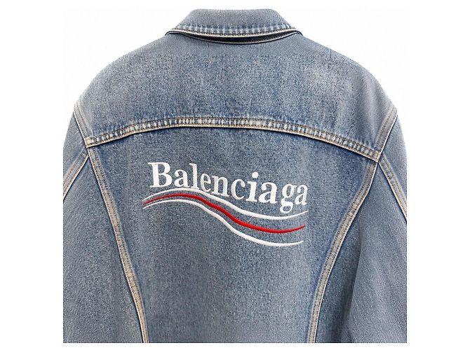 Balenciaga Wave Logo Denim Jacke Größe - Ansicht 3