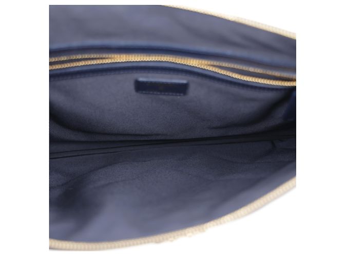 Clutch Chanel Large Marrone In Agnello - vista 17