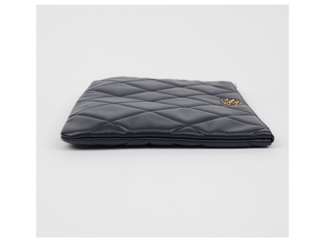 Clutch Chanel Large Marrone In Agnello - vista 5