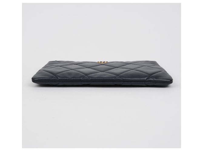 Clutch Chanel Large Marrone In Agnello - vista 6