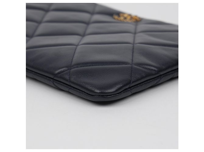 Clutch Chanel Large Marrone In Agnello - vista 9