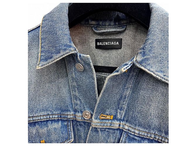 Balenciaga Denimjacke mit BB-Logo - Ansicht 5