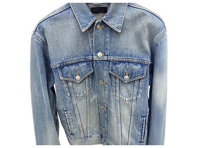 Balenciaga Denimjacke mit BB-Logo - Ansicht 6