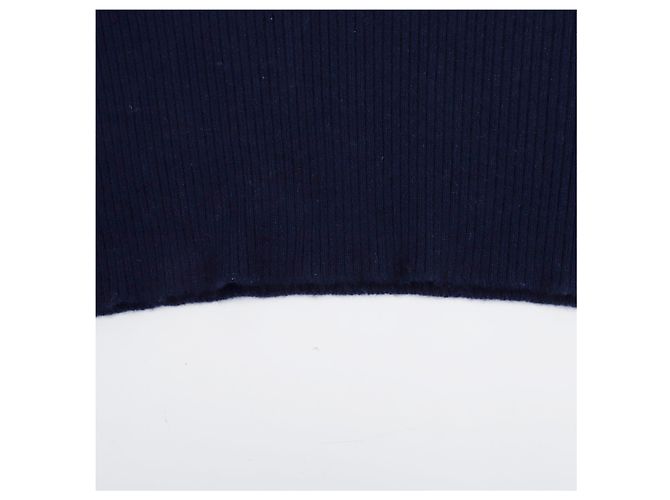 Thom Browne Kaschmir-Strickpullover mit Rundhalsausschnitt diagonal Navy - Ansicht 7