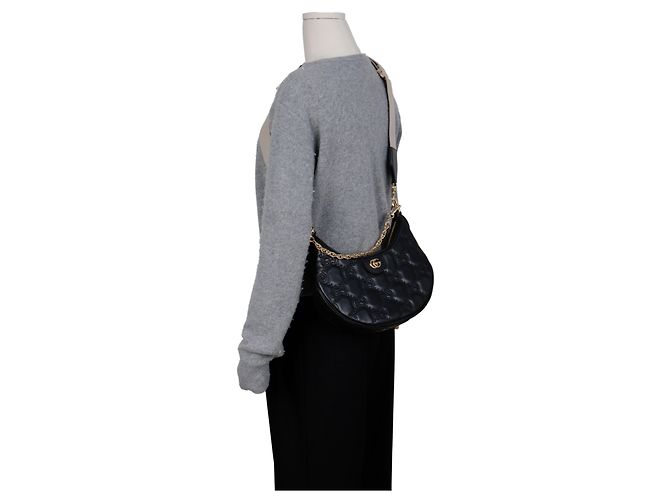 Gucci Borsa a spalla piccola Matelassé Nera - vista 10