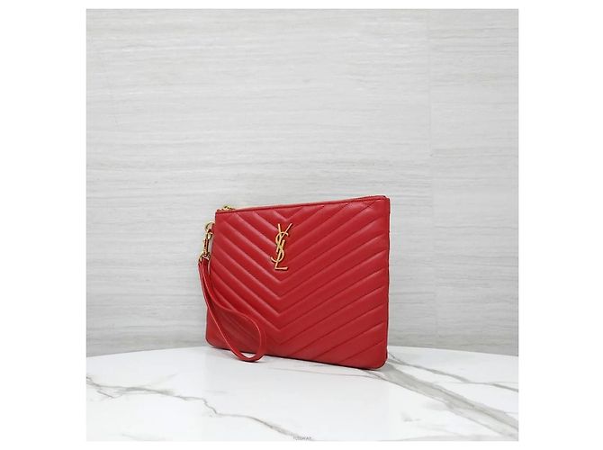 Autre Marque Clutch Cassandra Matelassé Rosso - vista 2