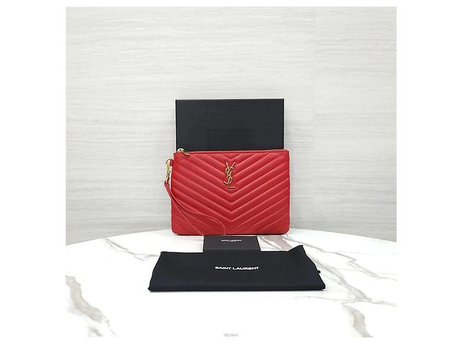 Autre Marque Clutch Cassandra Matelassé Rosso - vista 9