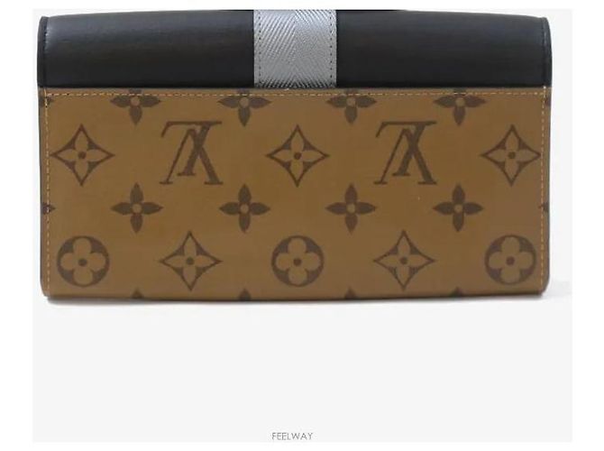 Louis Vuitton Portafoglio lungo in canvas Reverse Monogram - vista 3