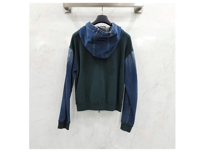 Louis Vuitton Giacca in denim ibrida con cappuccio - vista 2