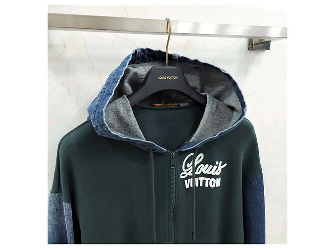 Louis Vuitton Giacca in denim ibrida con cappuccio - vista 3
