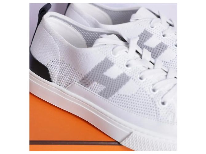 Hermès Sneakers Deep Knit White/Black - vista 4