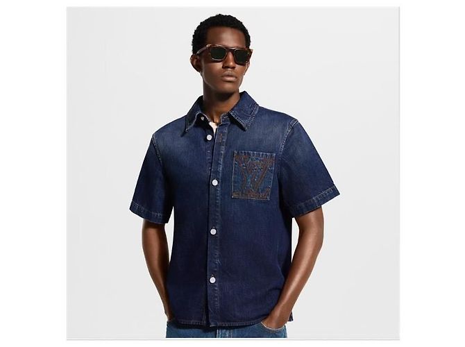 Louis Vuitton Kurzarm-Jeanshemd - Ansicht 3