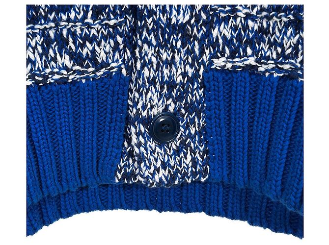 Kenzo Fisherman Logo Strickcardigan Blue - Ansicht 10