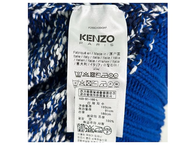 Kenzo Fisherman Logo Strickcardigan Blue - Ansicht 12