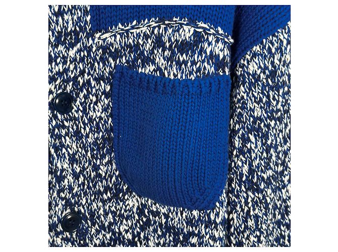 Kenzo Fisherman Logo Strickcardigan Blue - Ansicht 7