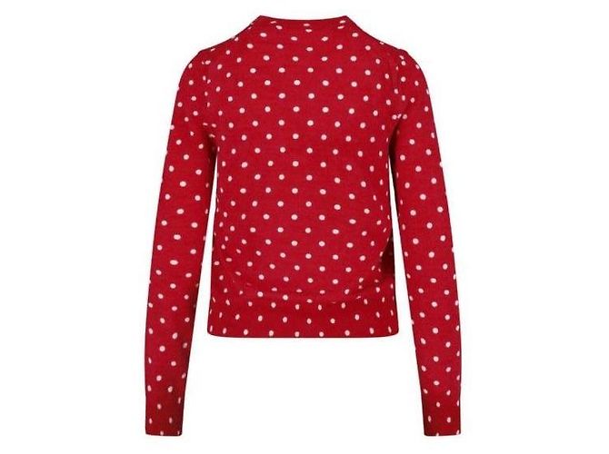 Comme Des Garcons Jersey de lã com malha de padrão de bolinhas estampado - vista 5