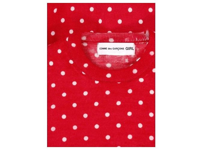 Comme Des Garcons Jersey de lã com malha de padrão de bolinhas estampado - vista 6