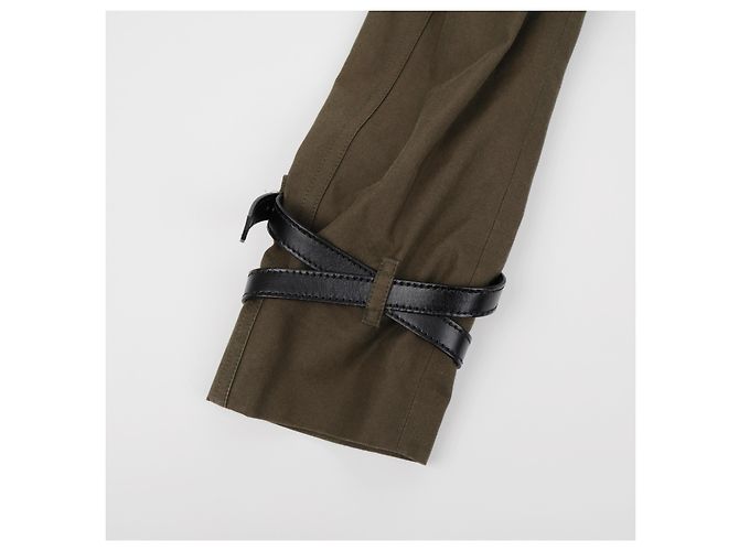 Burberry Chaqueta corta trench de algodón caqui - vista 11