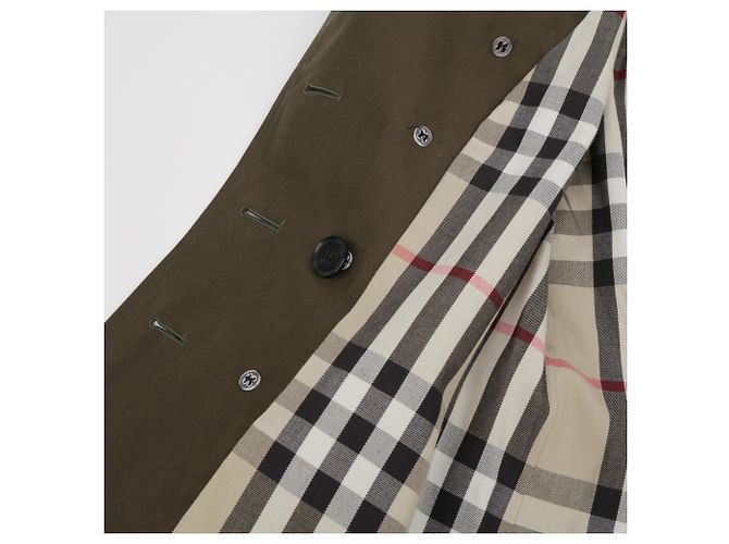Burberry Chaqueta corta trench de algodón caqui - vista 14