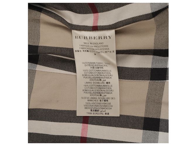 Burberry Chaqueta corta trench de algodón caqui - vista 17
