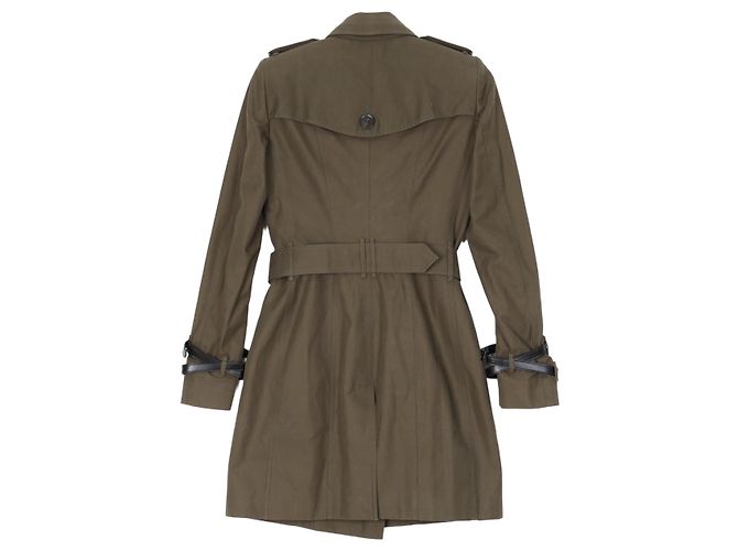 Burberry Chaqueta corta trench de algodón caqui - vista 2