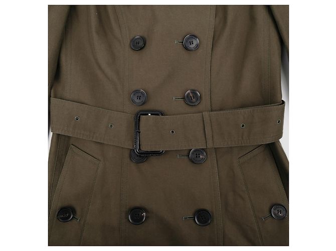 Burberry Chaqueta corta trench de algodón caqui - vista 4
