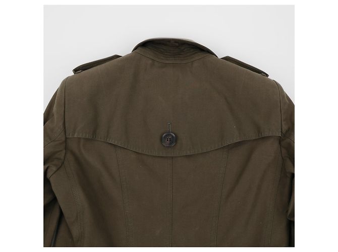 Burberry Chaqueta corta trench de algodón caqui - vista 8