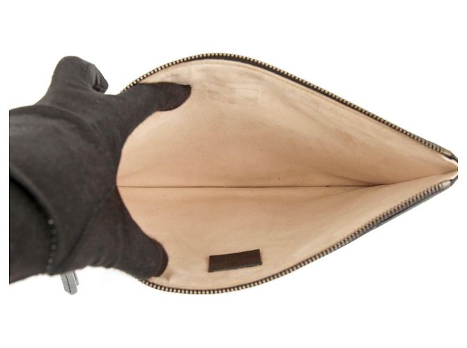 Gucci Gesteppte Leder-Clutch Schwarz - Ansicht 11