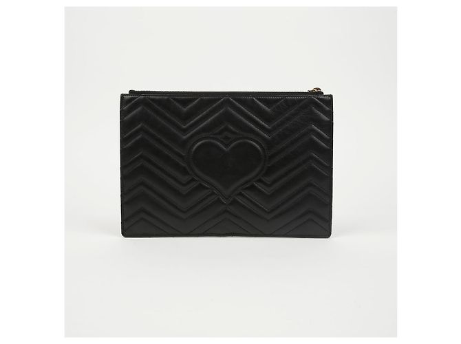 Gucci Gesteppte Leder-Clutch Schwarz - Ansicht 5