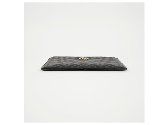 Gucci Gesteppte Leder-Clutch Schwarz - Ansicht 8