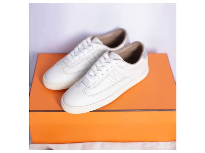 Hermès Quick Sneakers Silver Tab - vista 4