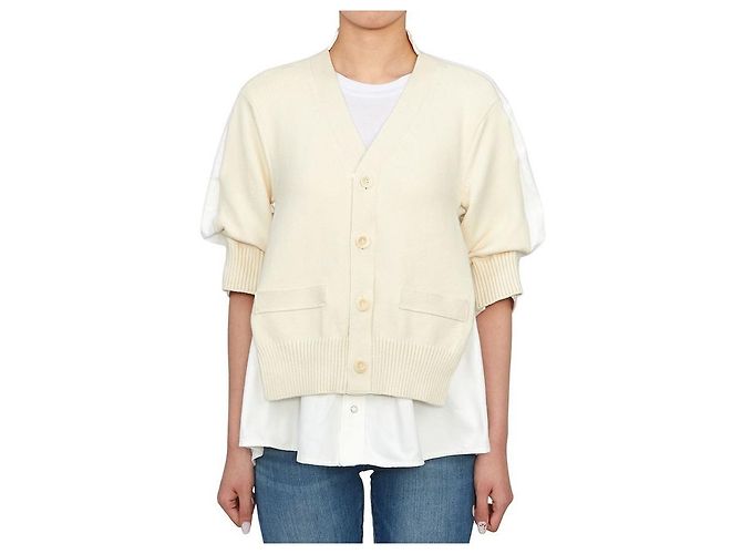 Sacai Kurzarm-Denim-Cardigan für Damen - Ansicht 4