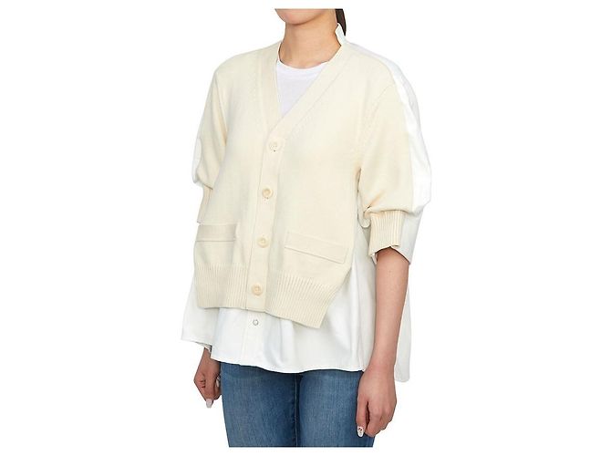 Sacai Kurzarm-Denim-Cardigan für Damen - Ansicht 5