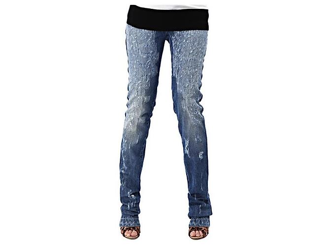Dolce & Gabbana Pantalones de denim rectos con parche oculto - vista 11