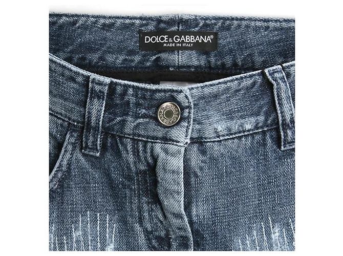 Dolce & Gabbana Pantalones de denim rectos con parche oculto - vista 5