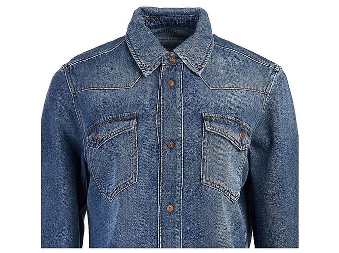 Chloé Camicia in denim Tempo Classic da donna - vista 4