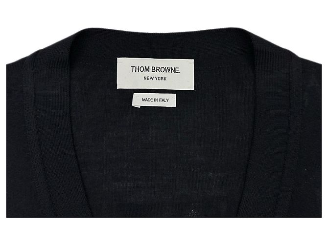 Thom Browne Wollcardigan mit diagonalen Streifen - Ansicht 11