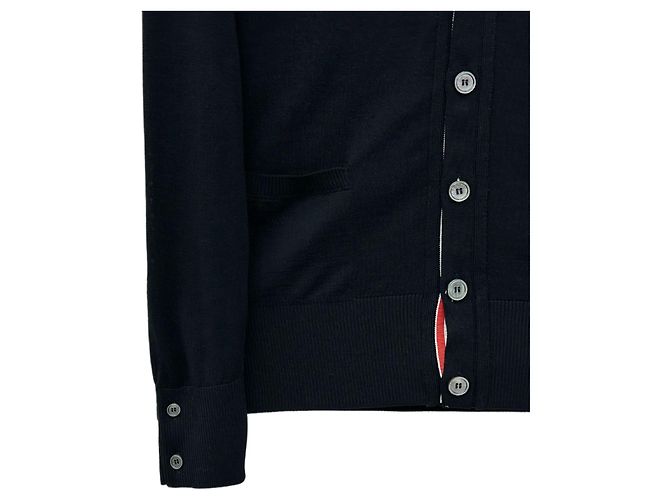 Thom Browne Wollcardigan mit diagonalen Streifen - Ansicht 4