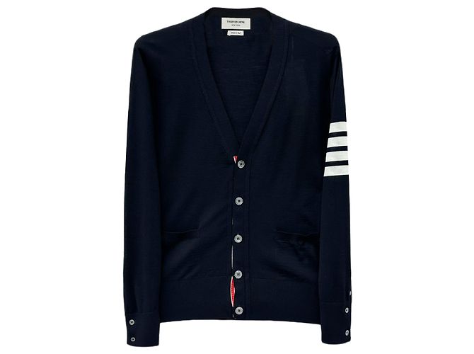 Thom Browne Wollcardigan mit diagonalen Streifen - Ansicht 6