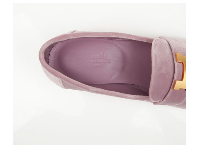 Mocassini Hermès Marrone Velluto - vista 11