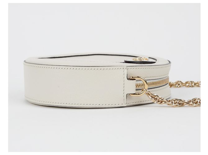 Gucci Borsa a tracolla mini Ophidia GG Round Chain White - vista 7