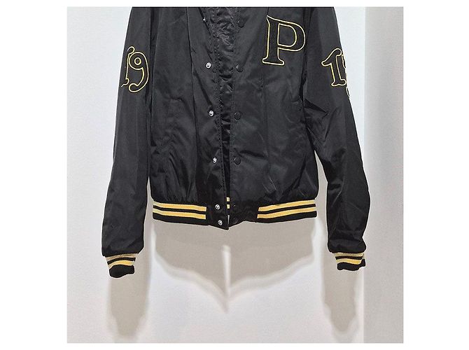 Prada Re-Nylon Varsity Logo Patch Bomber Jacket - view 5