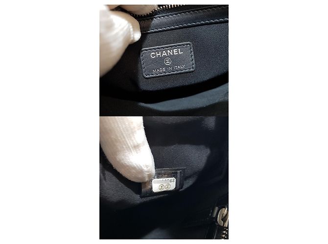 Chanel Boy Clutch Caviar New Medium Black Silver - vista 9