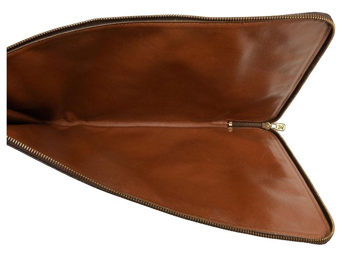 Borsa Business Portfolio Louis Vuitton Monogram Poche Documents Marrone - vista 4